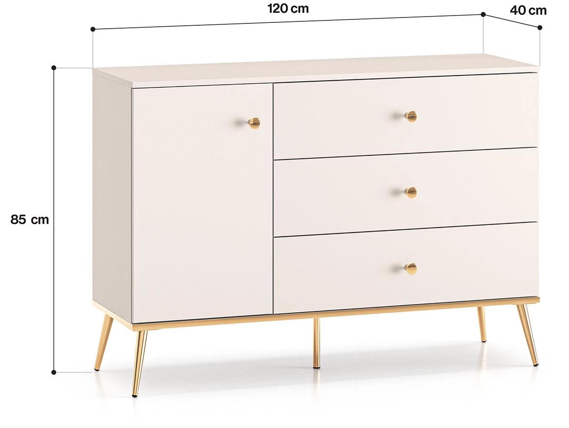 Selgin 04 komoda 120x40x85 kašmir bež