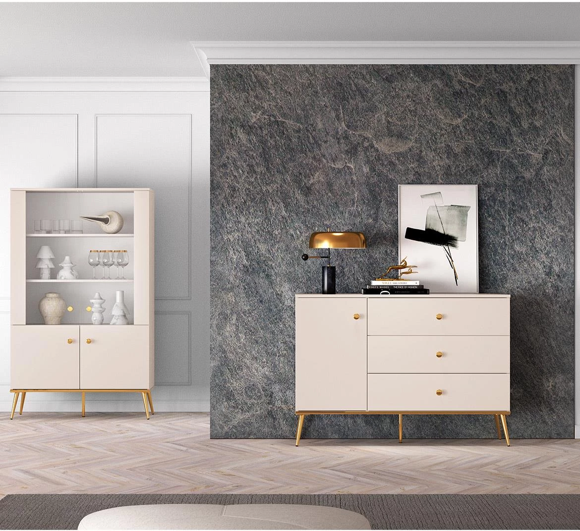 Selgin 04 komoda 120x40x85 kašmir bež