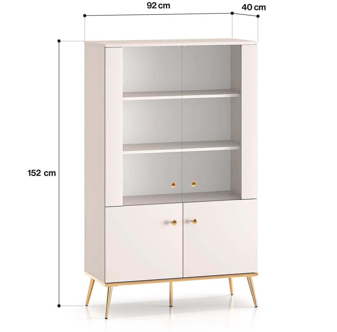 Selgin 02 vitrina 92x40x152 kašmir bež