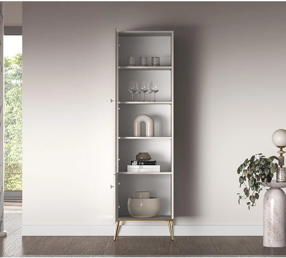 Selgin 01 vitrina 55x40x190 kašmir bež