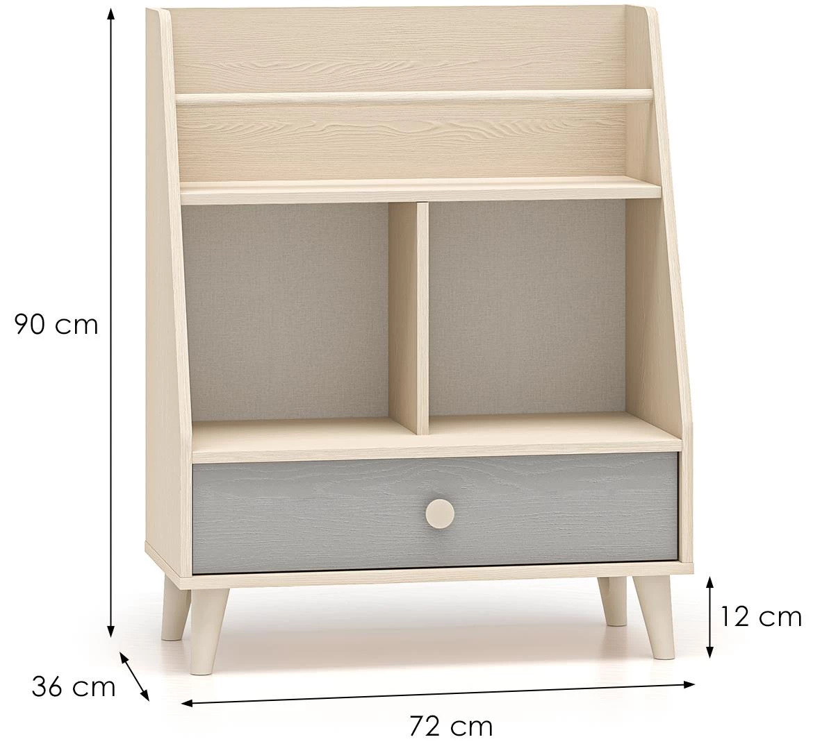 Mevel 09 polica 72x36x90 siva