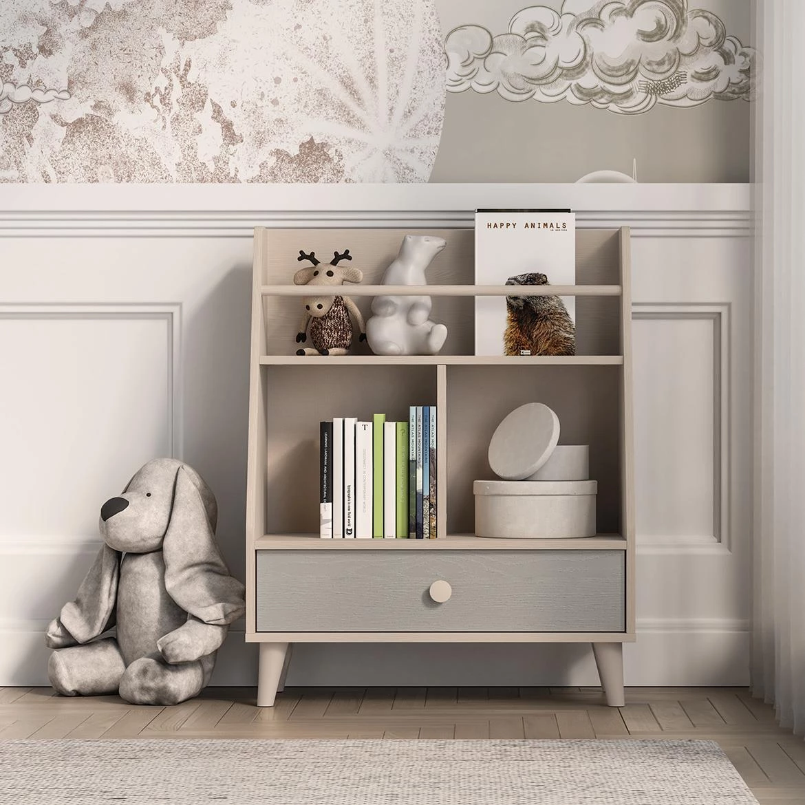 Mevel 09 polica 72x36x90 siva