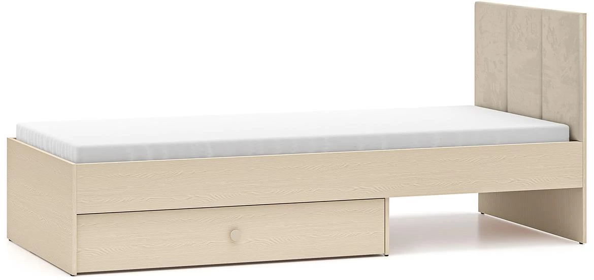 Mevel 08 krevet s podnicom i fiokom 94x207x90 sivi