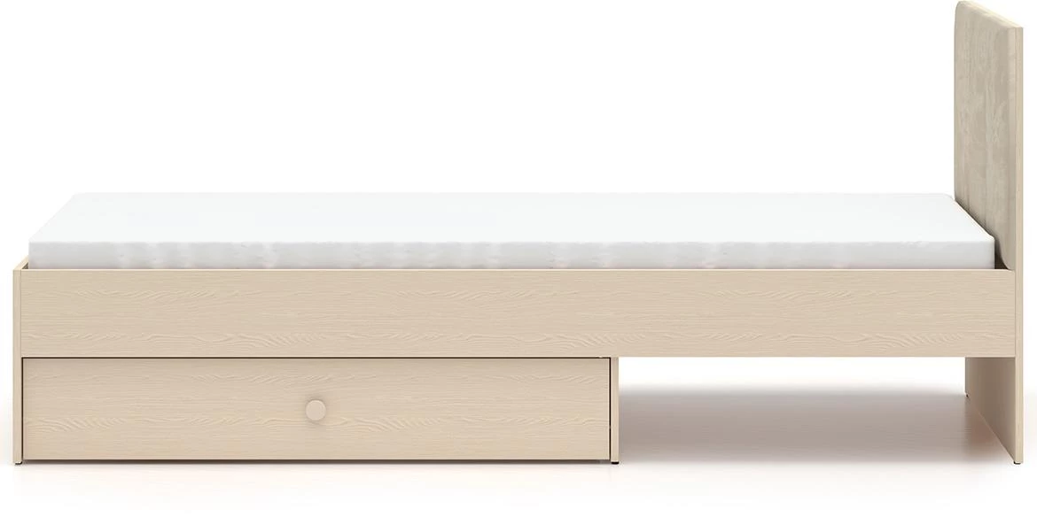 Mevel 08 krevet s podnicom i fiokom 94x207x90 sivi