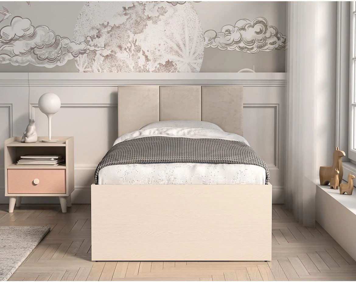 Mevel 08 krevet s podnicom i fiokom 94x207x90 sivi