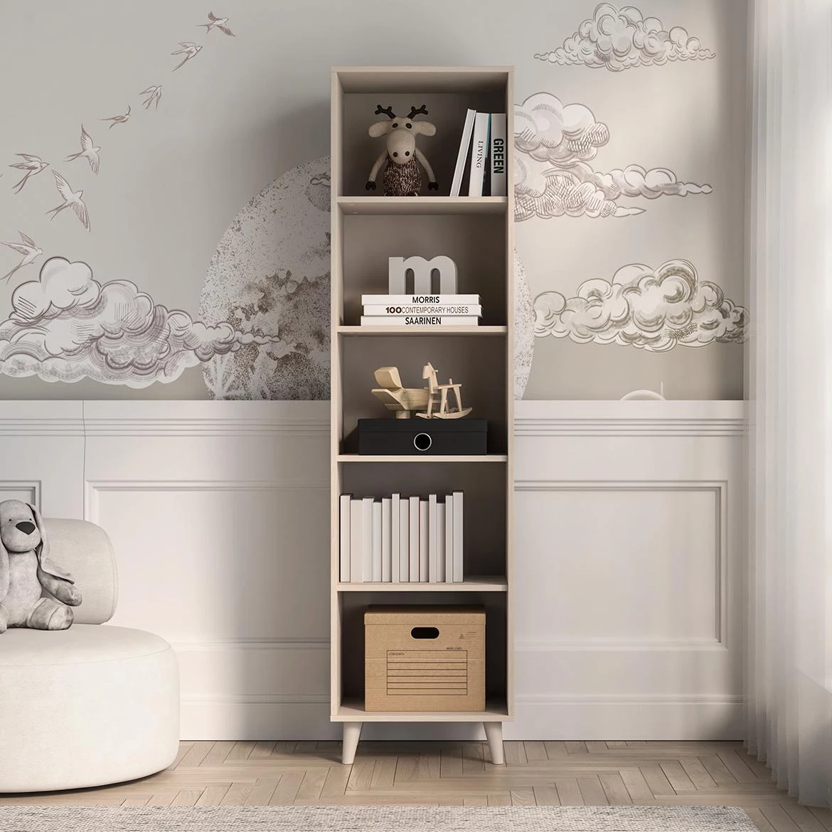 Mevel 03 polica 50x40x190 siva