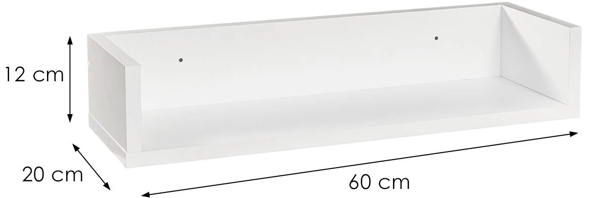 Viseca polica 60 mat bela