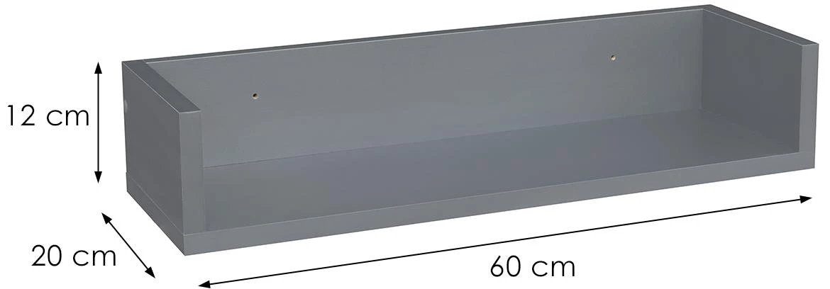 Viseca polica 60 Grafit