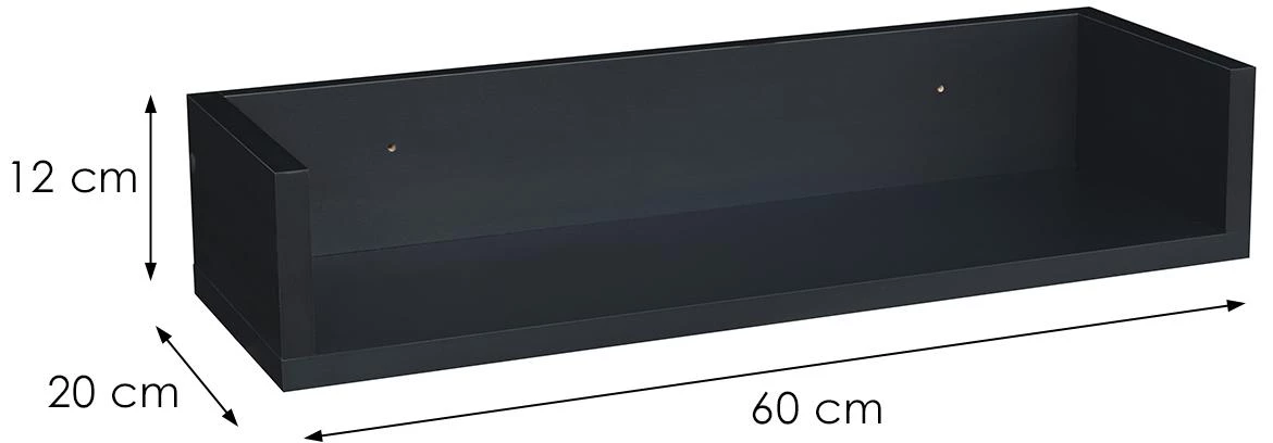 Viseca polica 60 crna
