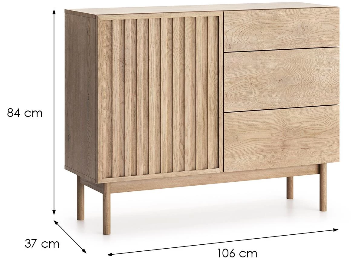 Saori K1D3S komoda 106x37x84 hrast Cremona