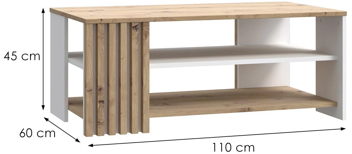 Zaandam CFTT5221-C881  klub sto 110x60x45 artisan hrast/beli