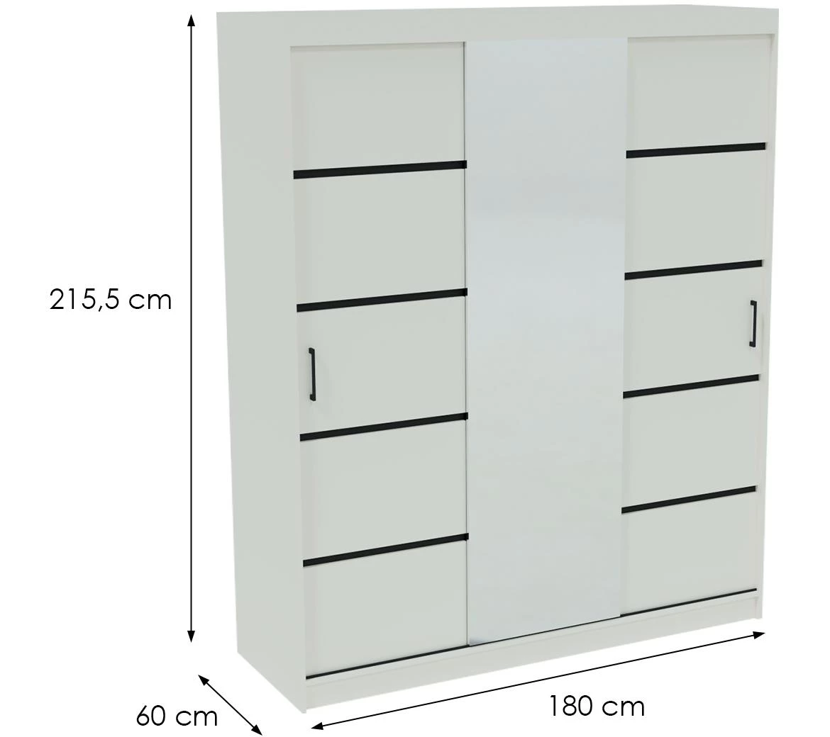 Rio 180 ormar 180x60x215,5 kašmir bež