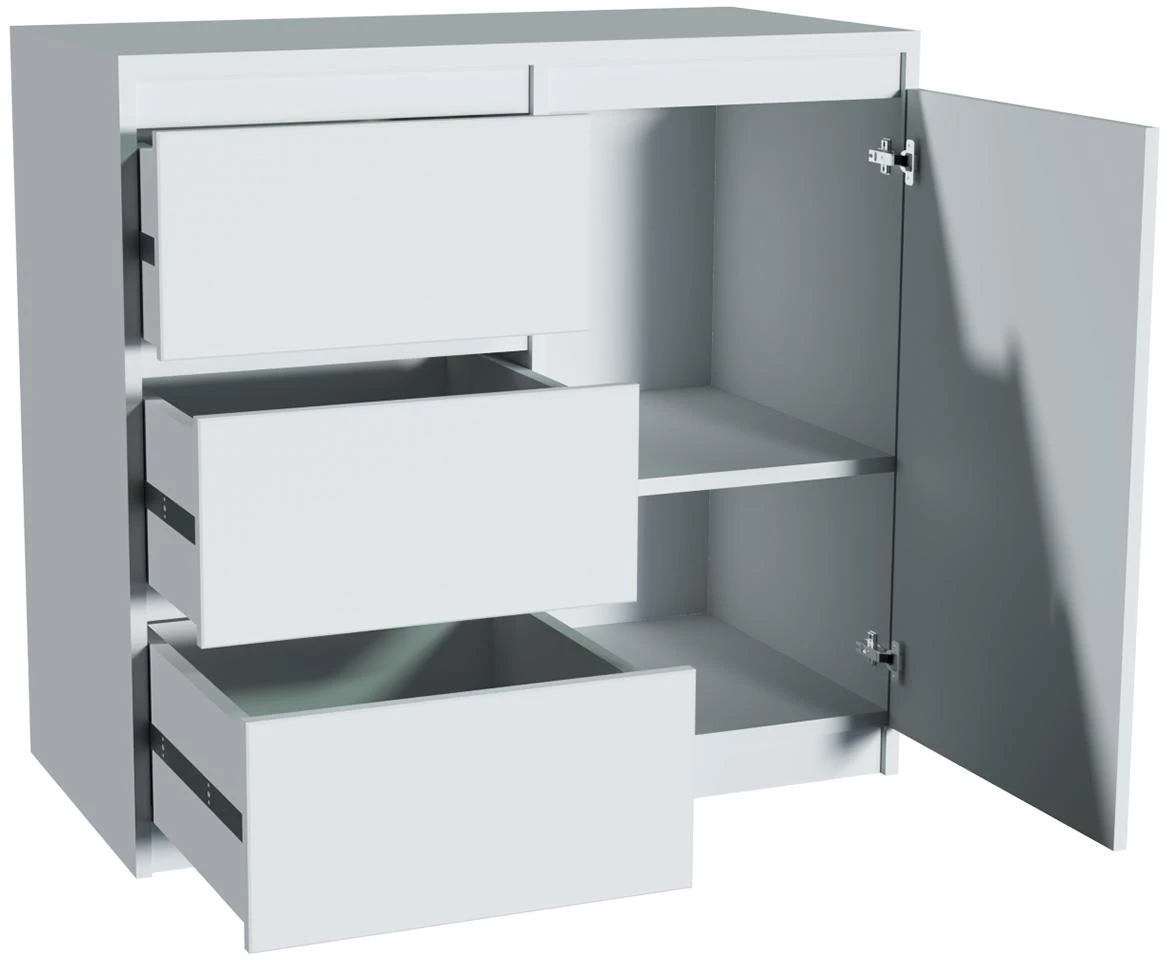 Merg 3S1F komoda 85x33x80 bela