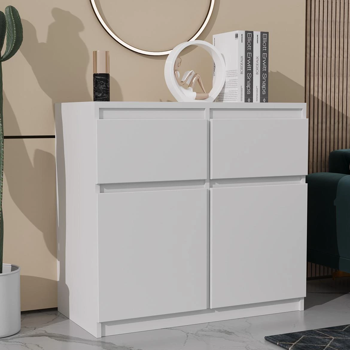 Merg 2S2F komoda 80x33x85 bela