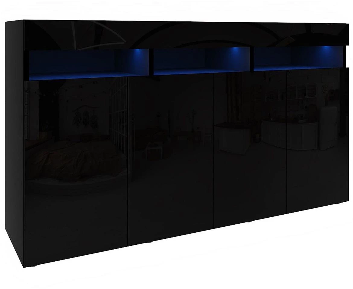 Komoda sa fiokama Izumi 140 BL, mat/s?a?no crna