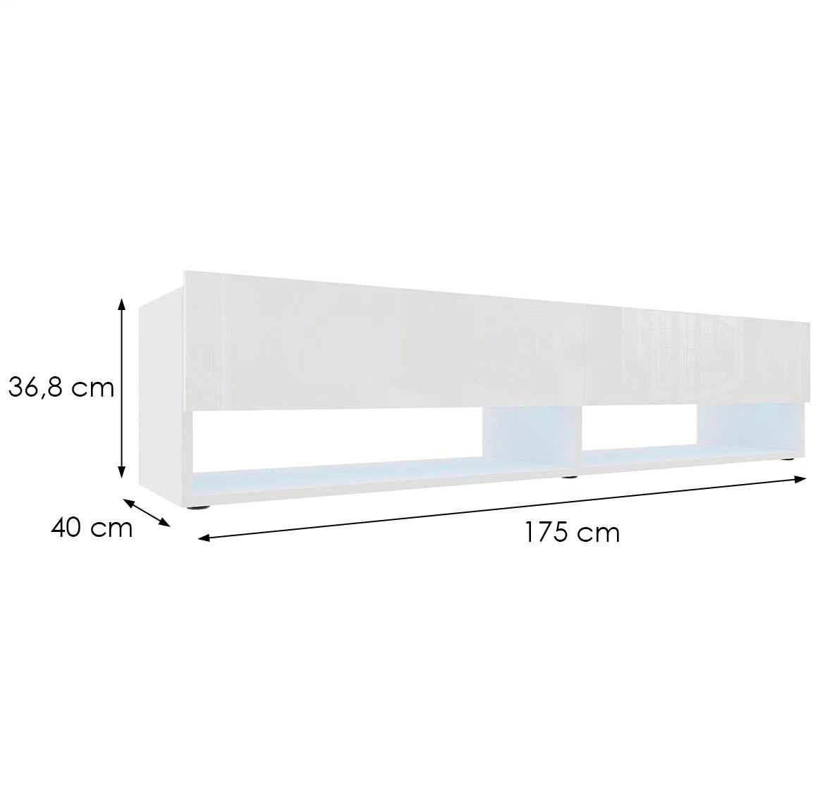 Izumi 175 WH TV komoda, mat/s?a?no bela