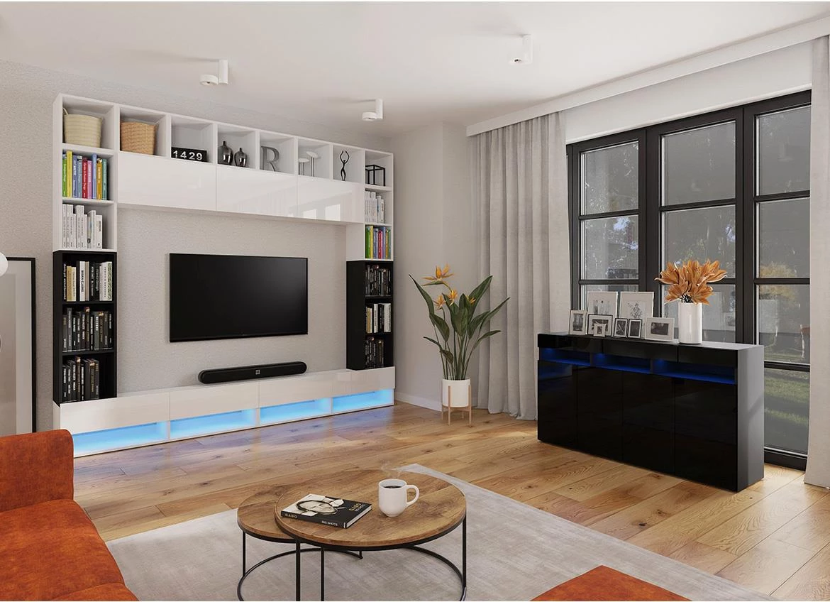 Izumi 140 WH TV komoda, mat/s?a?no bela