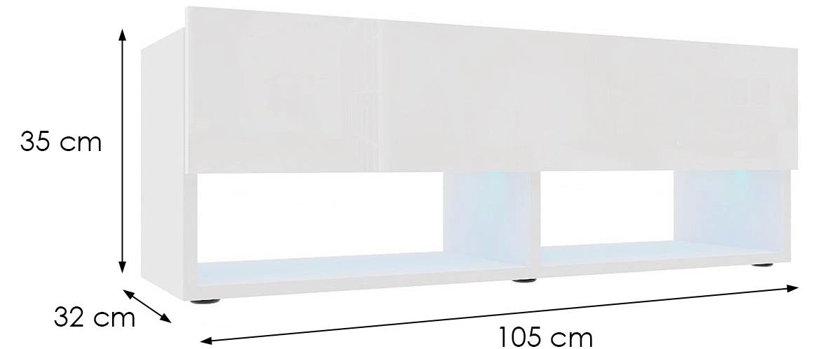 Izumi 105 WH TV komoda, bela mat/s?a?na