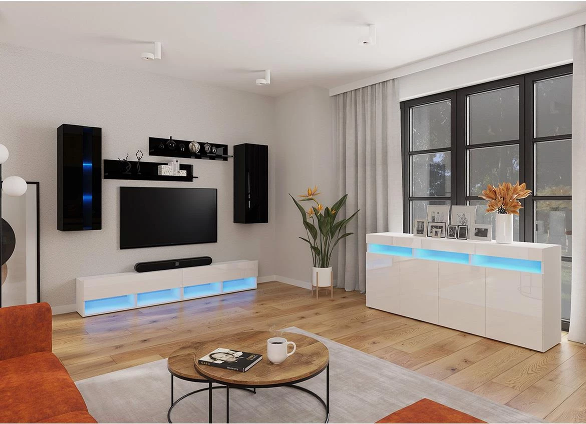 Izumi 105 WH TV komoda, bela mat/s?a?na