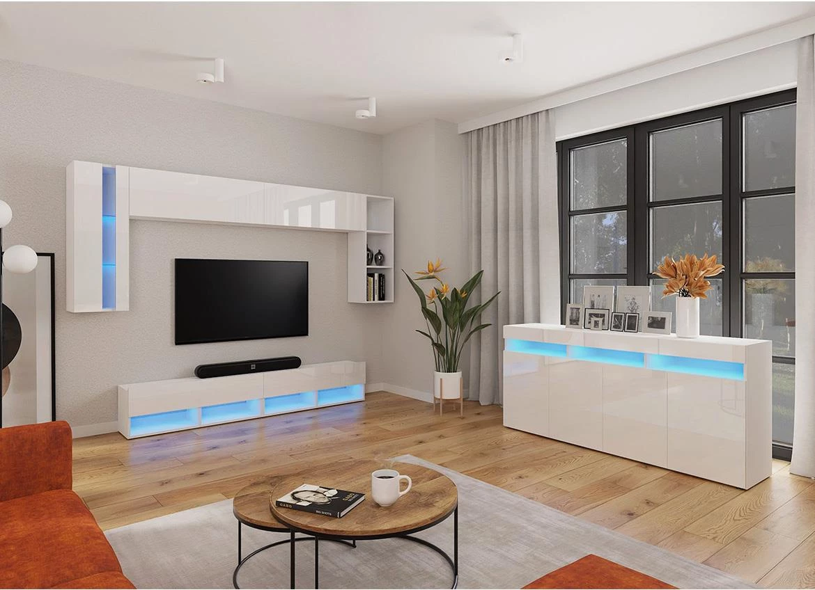 Izumi 105 WH TV komoda, bela mat/s?a?na