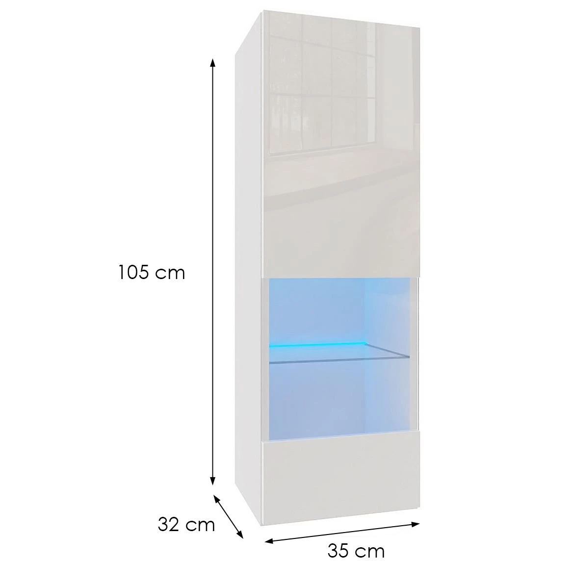 Izumi 2 WH zidni ormaric, mat/s?a?no bela