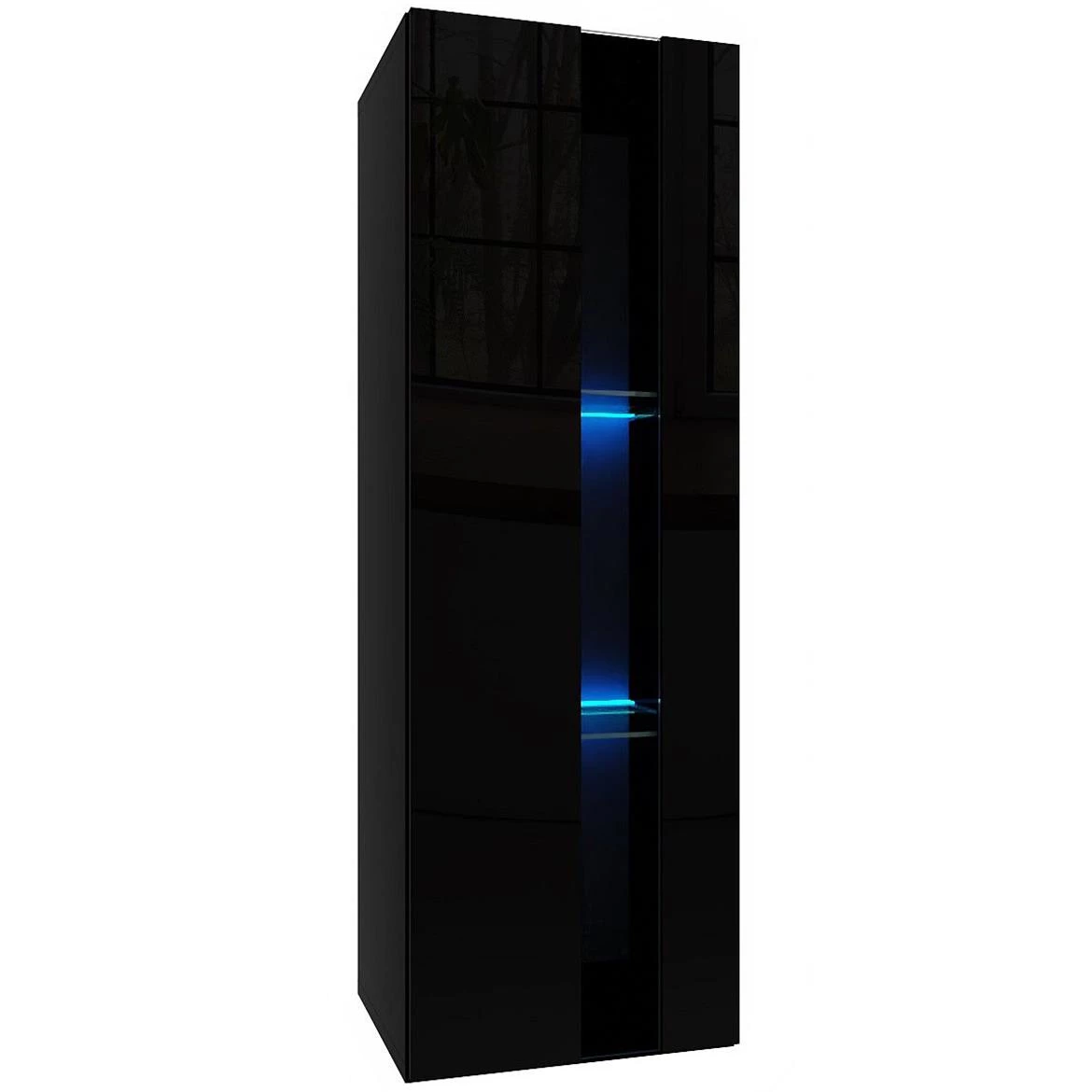 Izumi 1 BL zidni ormaric, mat/s?a?no crni