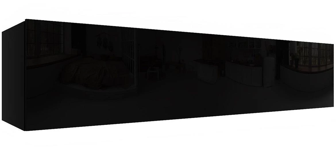 Izumi-44-BL zidni ormaric, mat/s?a?no crni