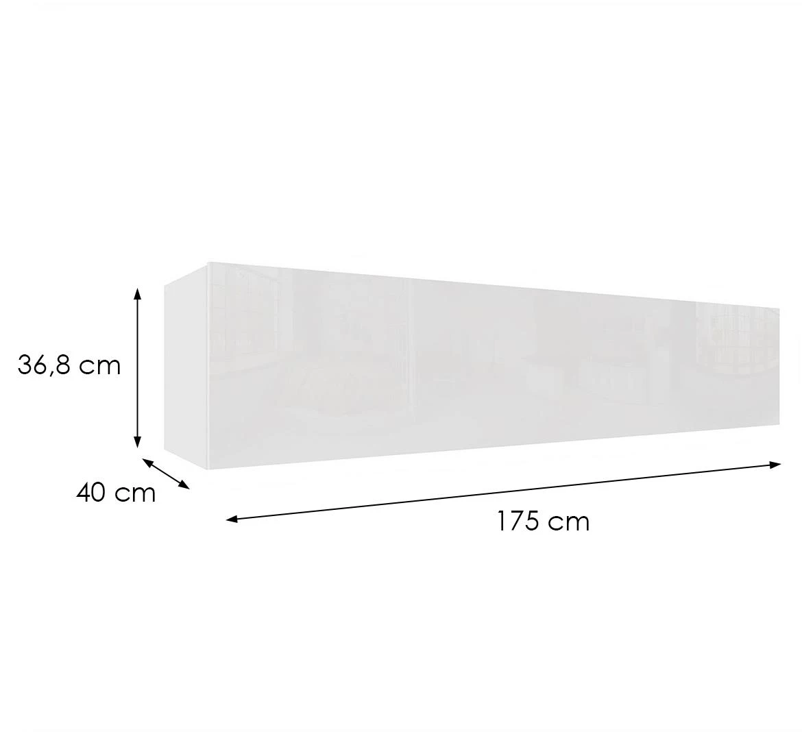 Izumi-44-WH zidni ormaric, mat/s?a?no beli