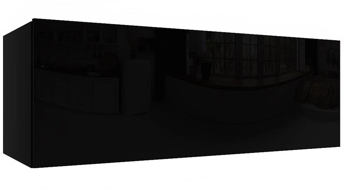 Izumi-42-BL zidni ormaric, mat/s?a?no crni