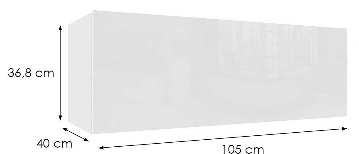 Izumi-42-WH zidni ormaric, mat/s?a?no beli