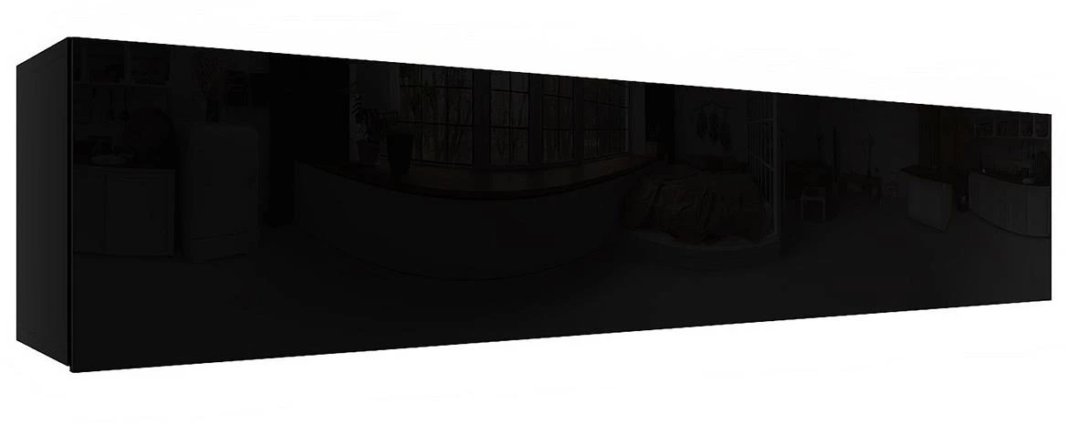 Izumi-34-BL zidni ormaric, mat crna/s?a?na