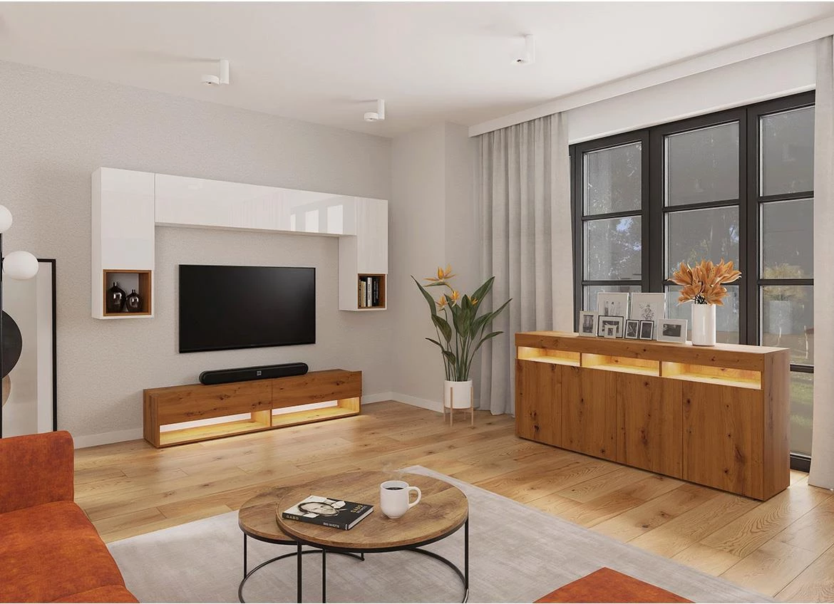 Izumi-34-WH zidni ormaric, mat/s?a?no beli