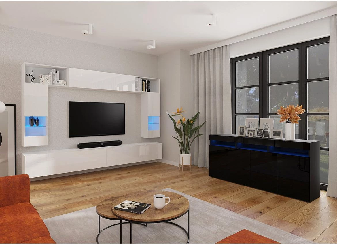 Izumi-33-WH zidni ormaric, mat/s?a?no beli