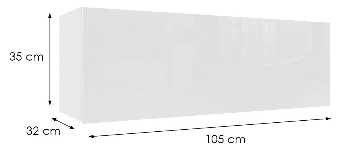 Izumi-32-WH zidni ormaric, mat/s?a?no beli