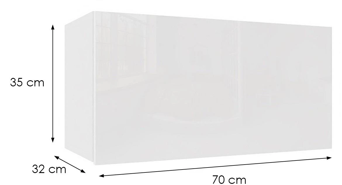 Izumi-31-WH zidni ormaric, mat/s?a?no beli