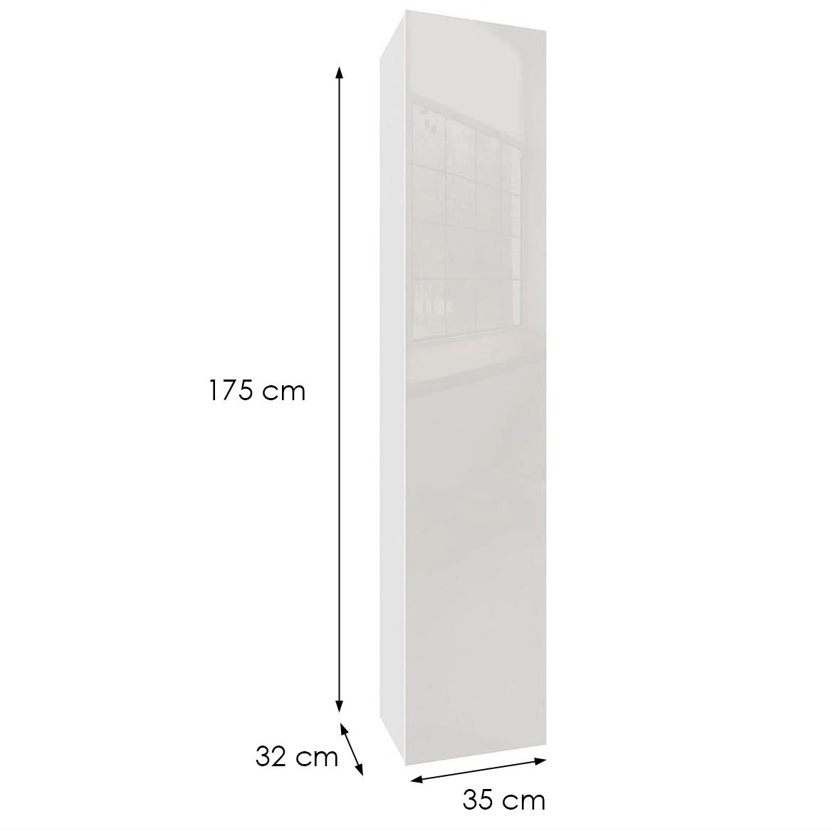 Izumi-24-WH zidni ormaric, mat/s?a?no beli