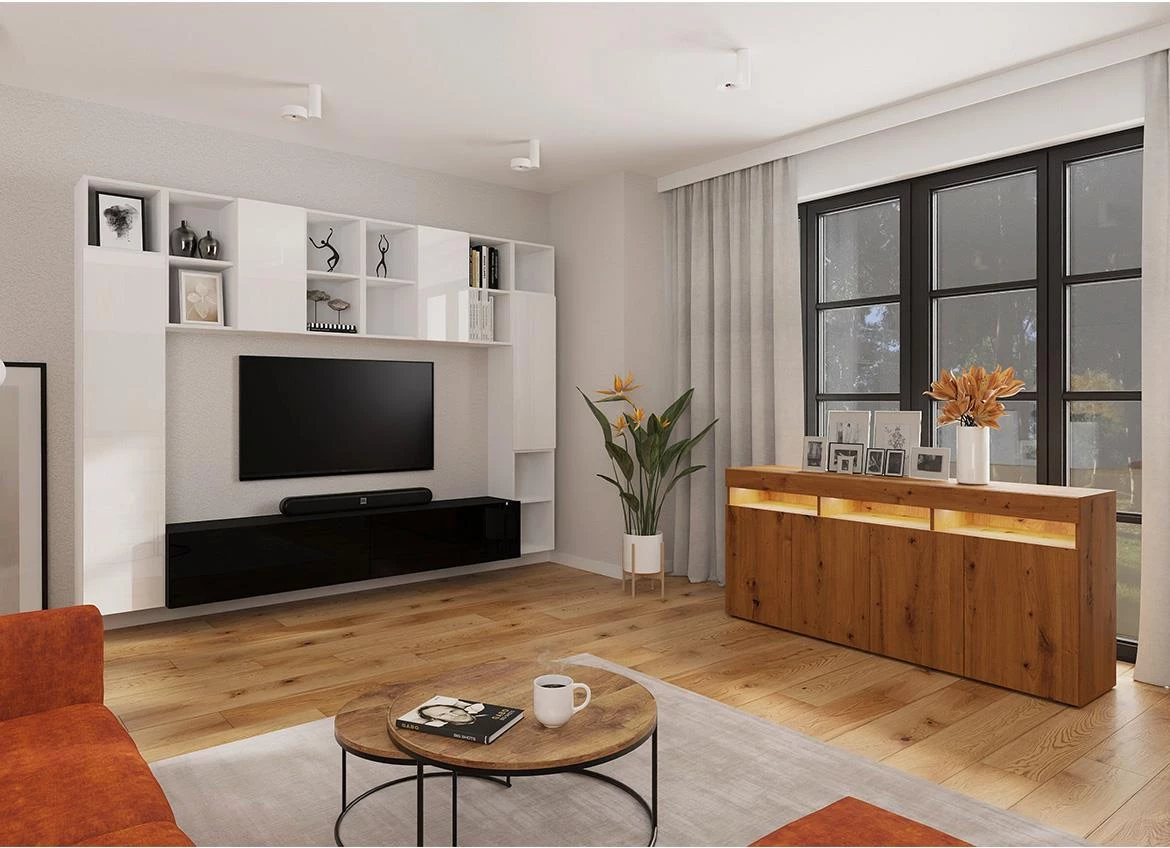 Izumi-24-WH zidni ormaric, mat/s?a?no beli