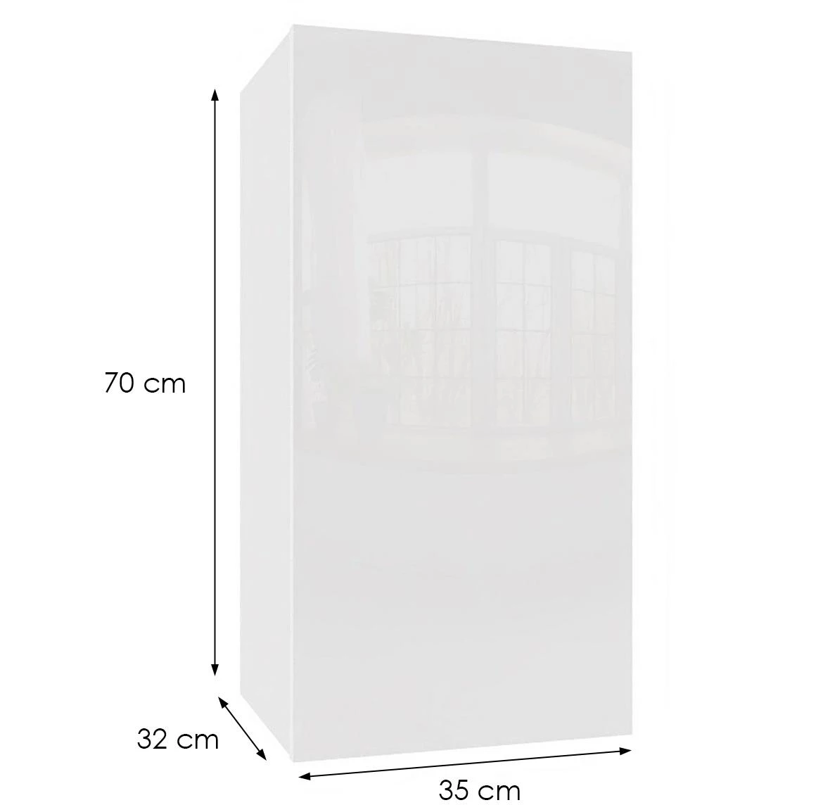 Izumi-21-WH zidni ormaric, mat/s?a?no beli