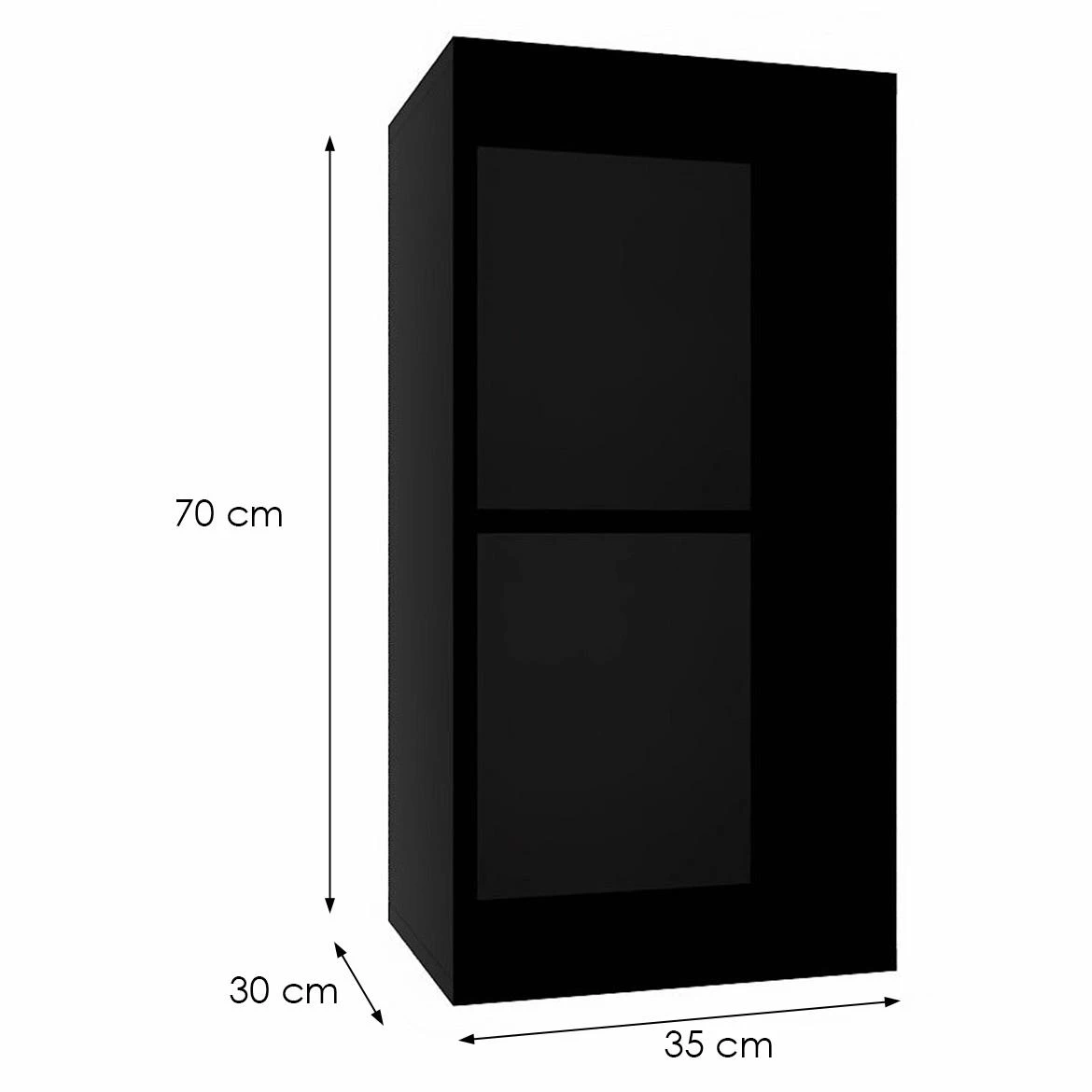 Izumi-15-BL zidni ormaric, mat crni