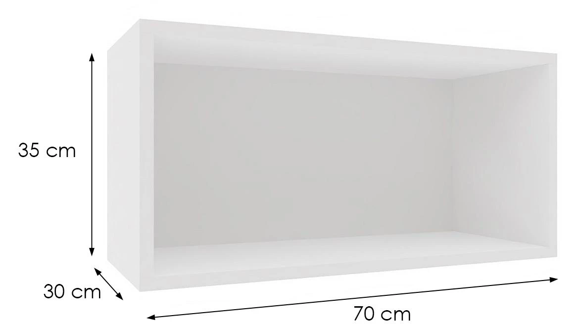 Viseca polica Izumi-11-WH, bela mat