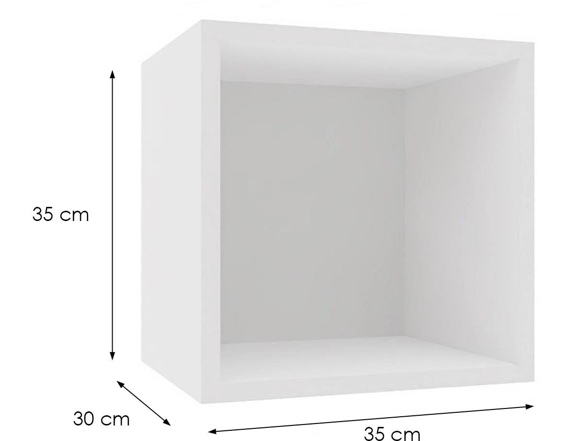 Viseca polica Izumi-10-WH, bela mat