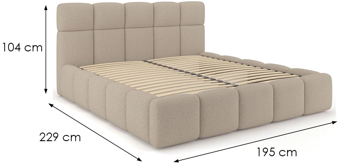Fluffy krevet 160/200 Quelle 05 bež