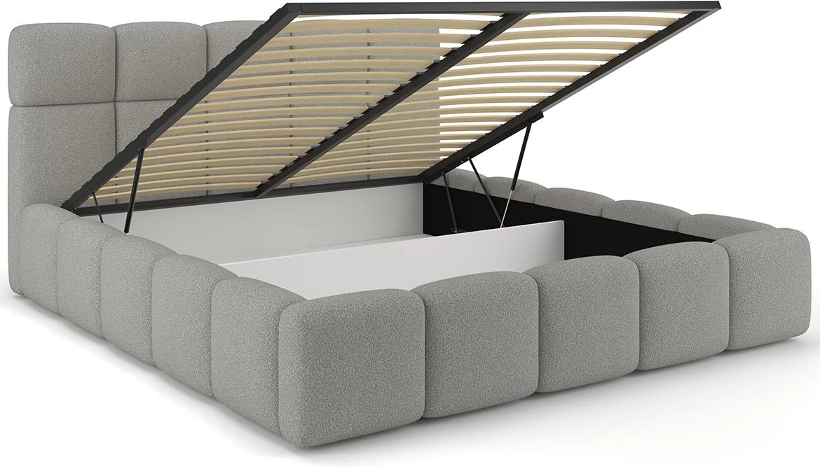 Fluffy krevet 140/200 Quelle 83 sivi