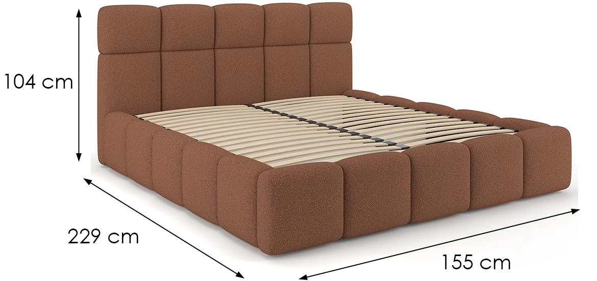 Fluffy krevet 120/200 Quelle 54 braon