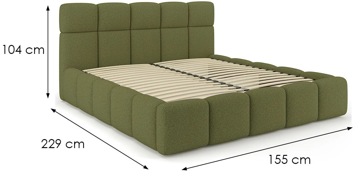 Fluffy krevet 120/200 Quelle 38 zeleni