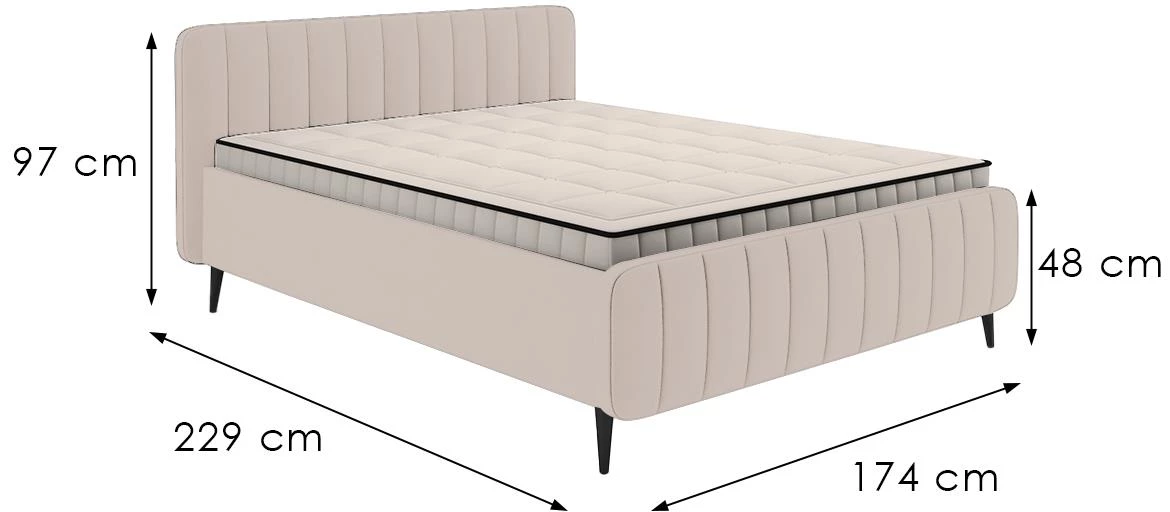 Amber krevet 160/200 Amon 17 bež