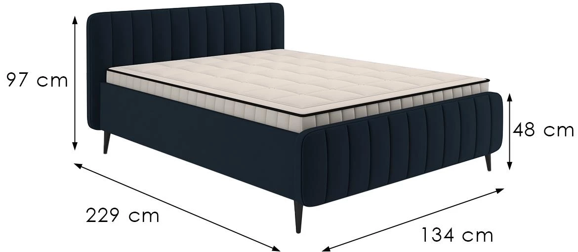 Krevet Amber 120/200 Amon 07 tamnoplava