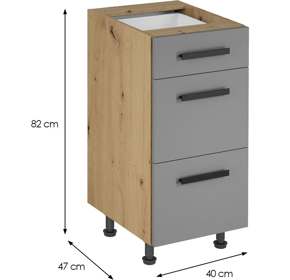 Langen D40S3 kuhinjski element, bež rucka