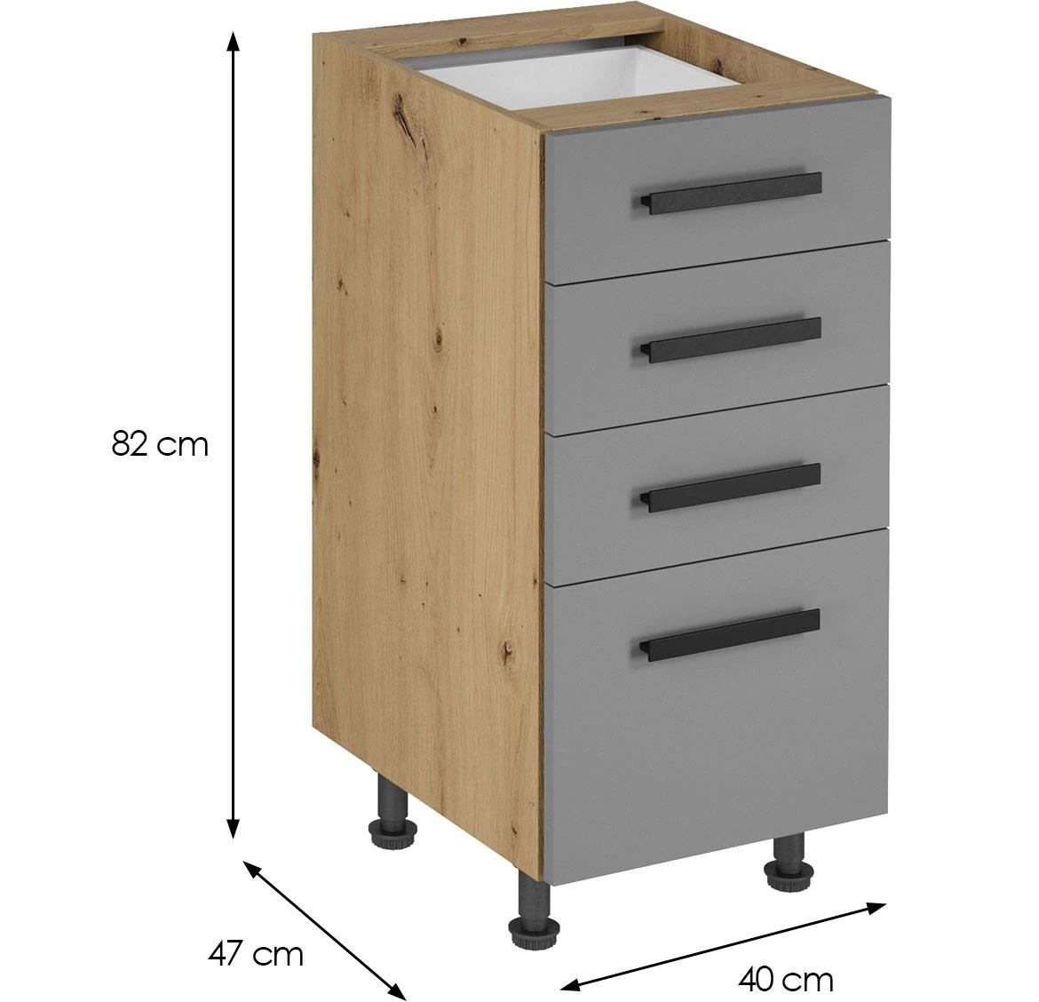 Langen D40S4 kuhinjski element, bež rucka