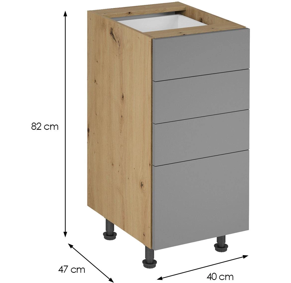 Langen D40S1 kuhinjski element, bež rucka